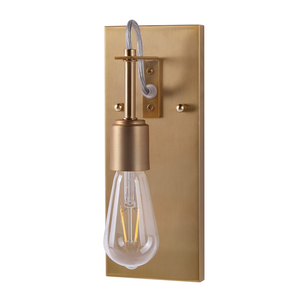 Forte Lighting 7113-01-12 1-Light Soft Gold ADA Compliant Wall Sconce