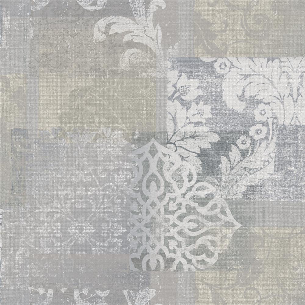 Galerie 110-5 Oasis Silver/Grey Wallpaper