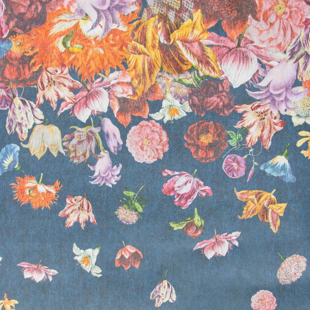 Galerie 18005 Flower Rain Wallpaper in Blueberry