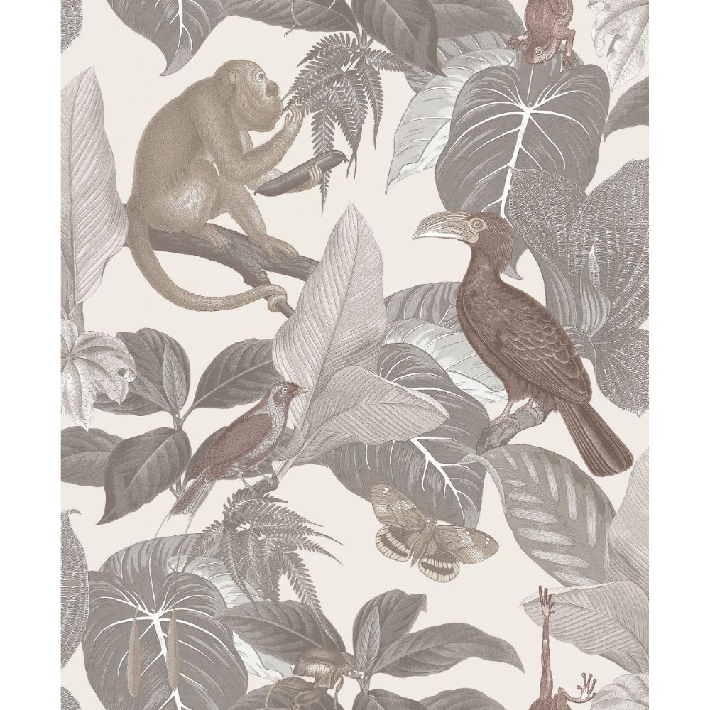 Galerie 18501 Tropical Life Wallpaper in Greige