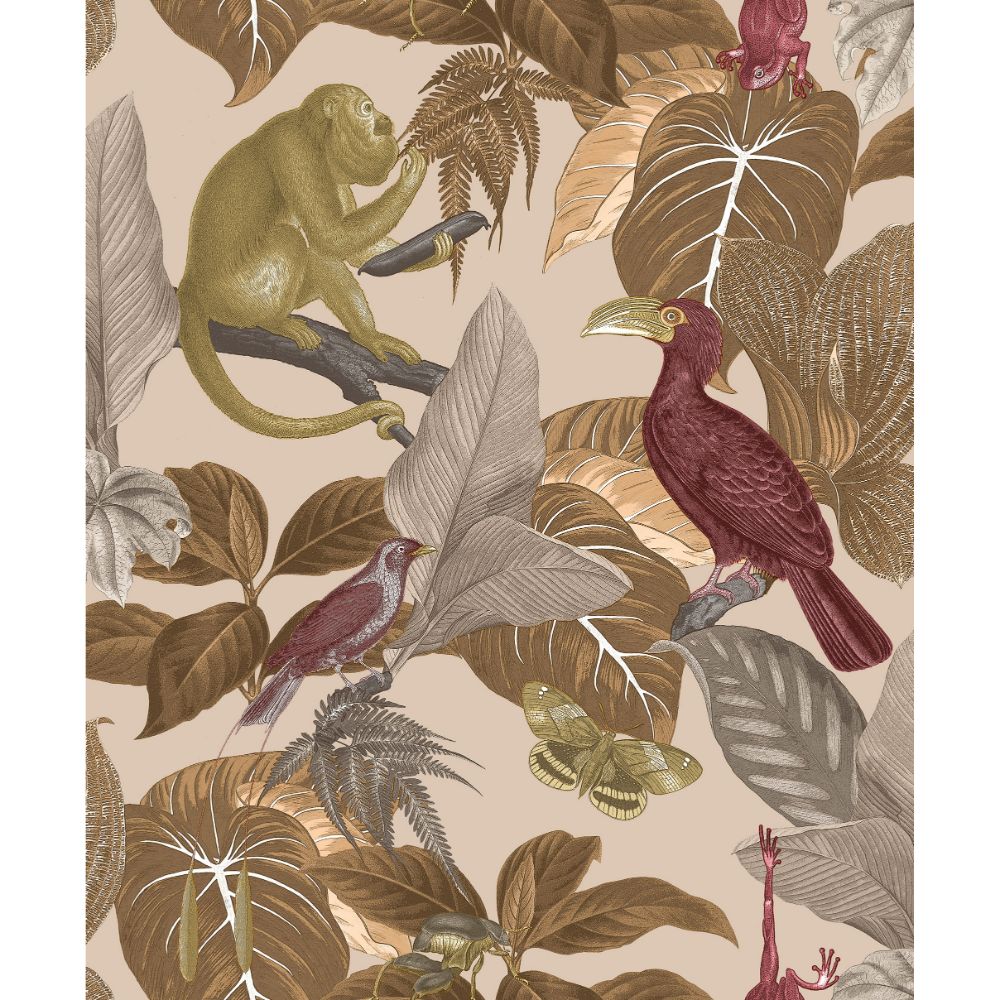 Galerie 18504 Tropical Life Wallpaper in Beige/Red