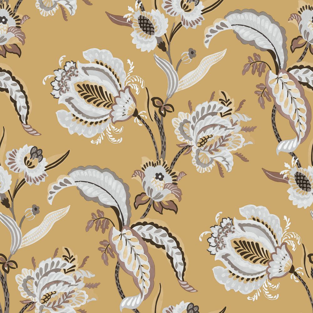 Galerie 18552 Abstract Floral Wallpaper in Yellow