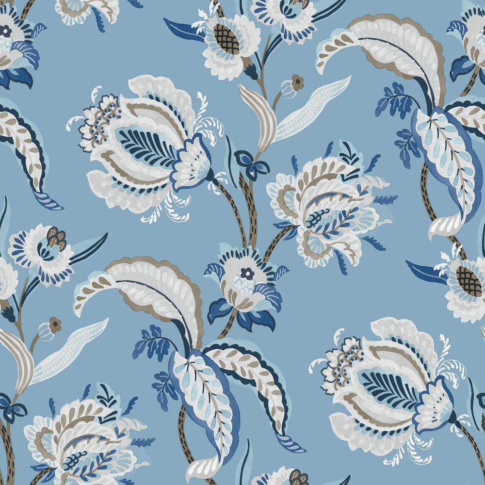 Galerie 18553 Abstract Floral Wallpaper in Blue