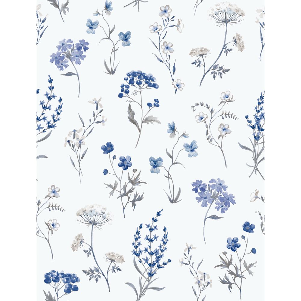 Galerie 1901-1 Botanical wallpaper in Blue 