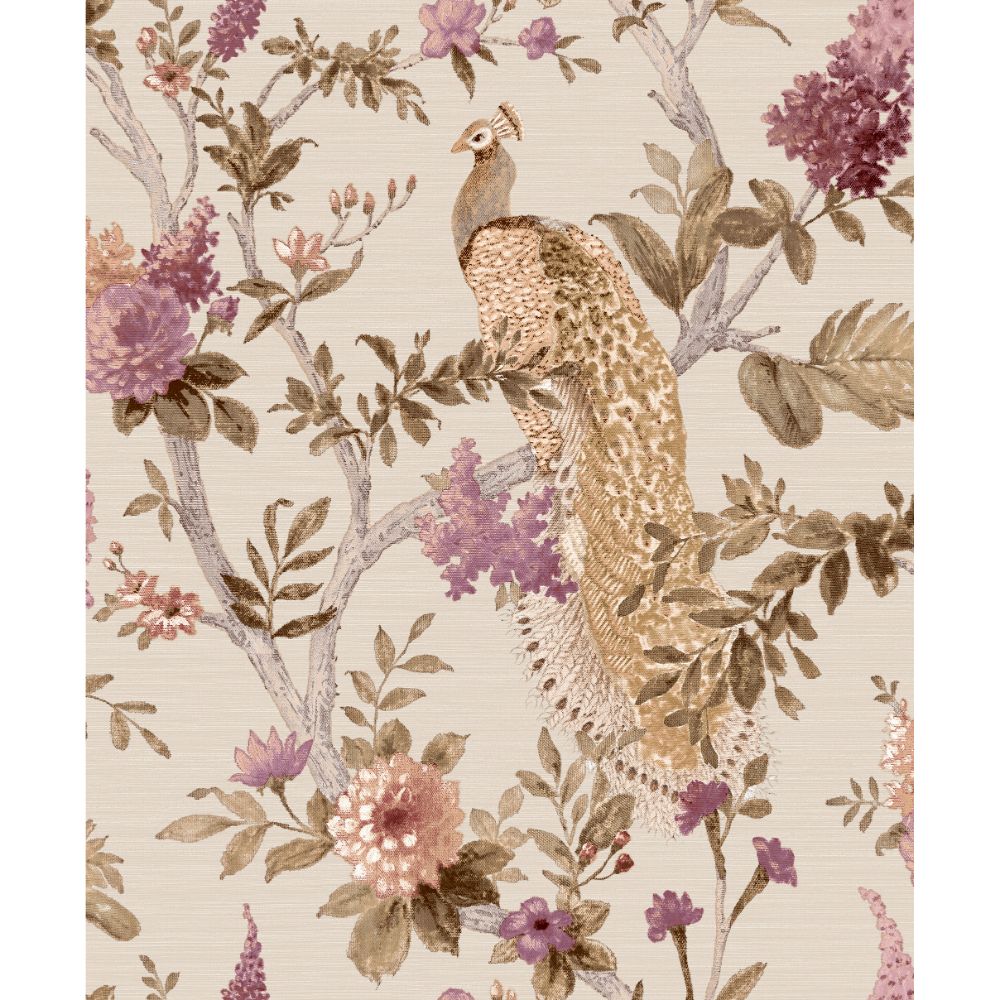 Galerie 25754 Pavone Platino Wallpaper in Pink-beige