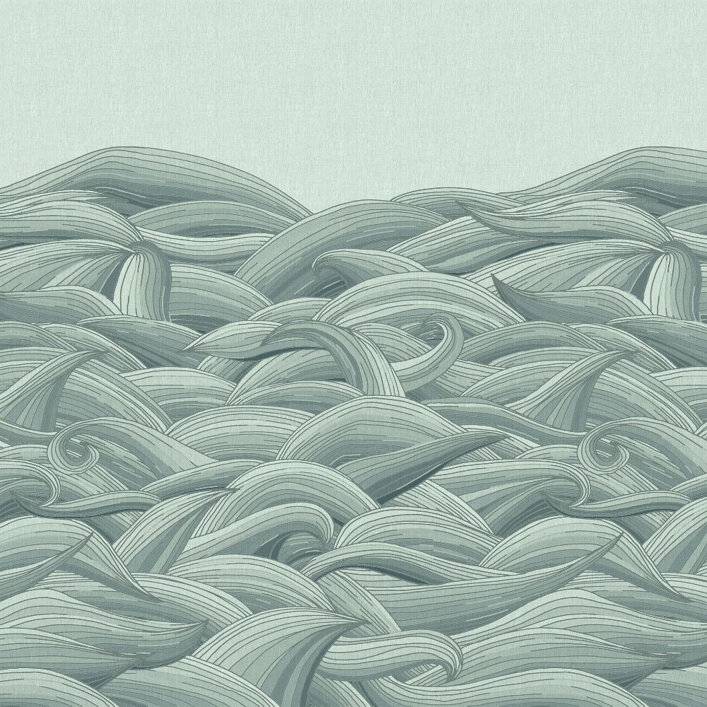 Galerie 26785 Waves Wallpaper in Aqua