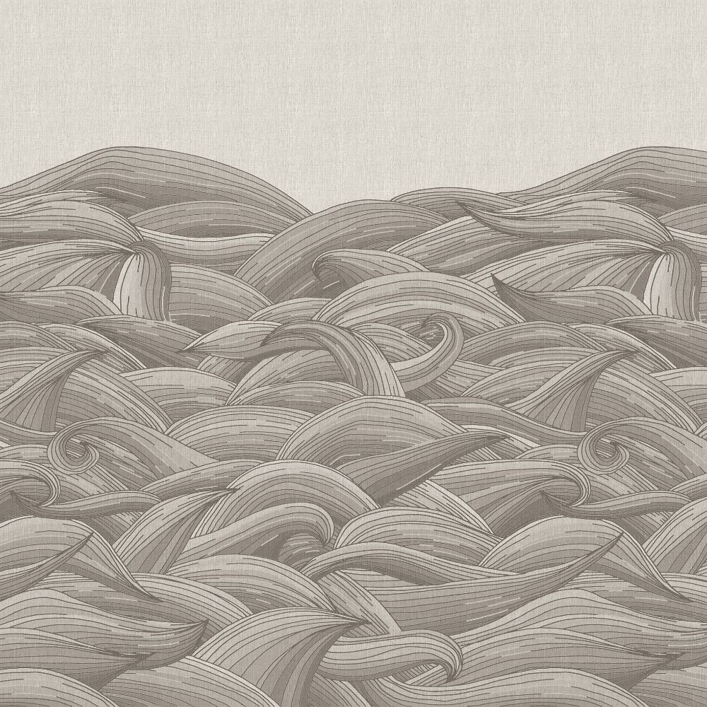 Galerie 26786 Waves Wallpaper in Taupe Grey