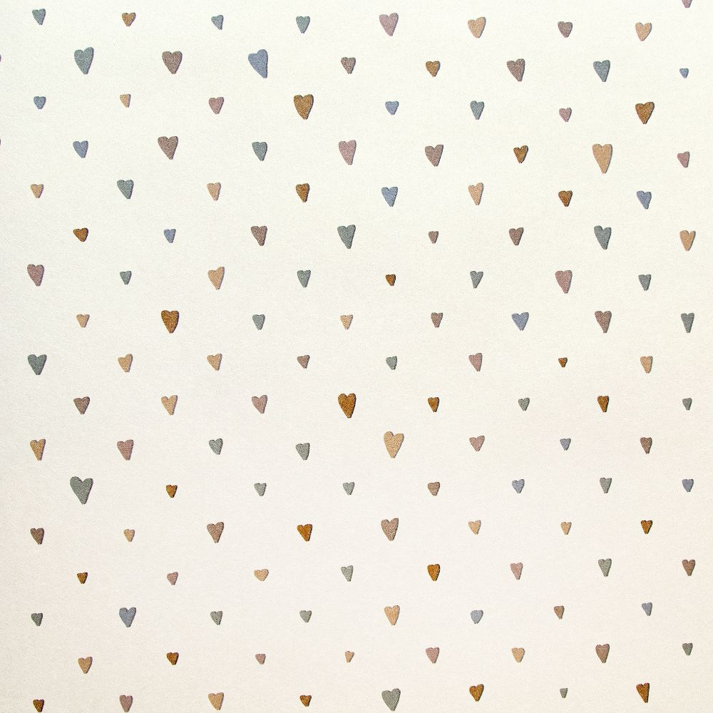 Galerie 26814 Colored Hearts Wallpaper in Pearl