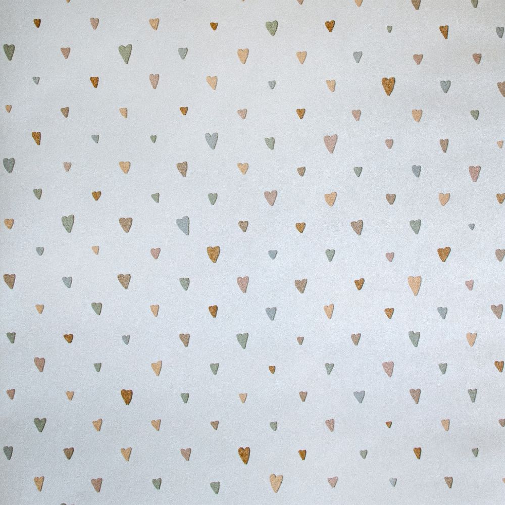 Galerie 26815 Colored Hearts Wallpaper in Light Blue