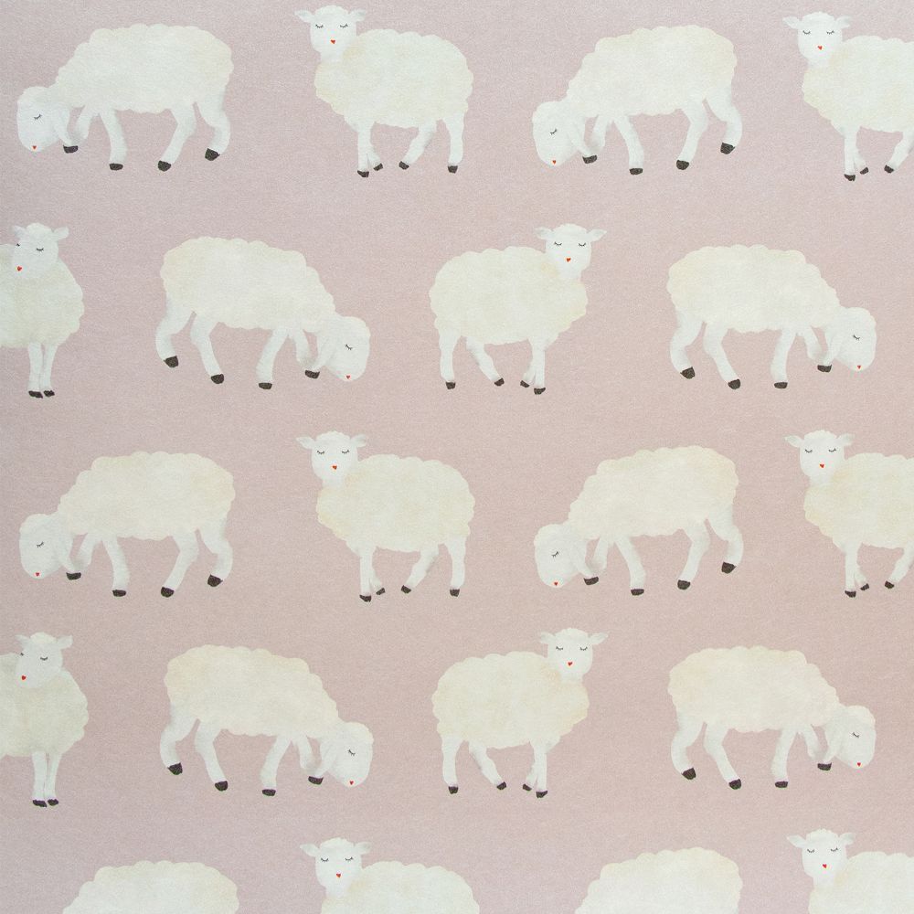 Galerie 26827 Sweet Sheep Wallpaper in Rose