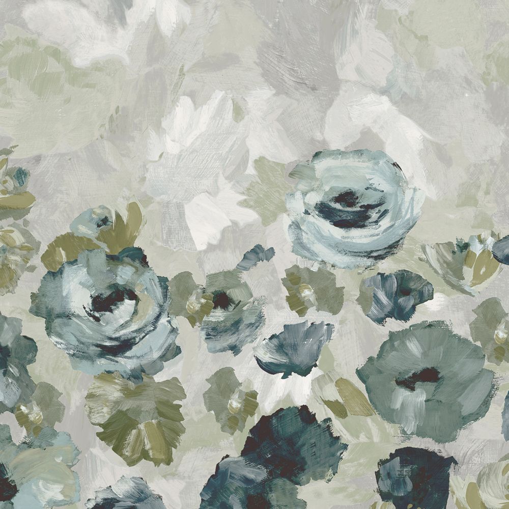 Galerie GH26955-23 Paeonia Twinwall Mural in Smaragd Grey 