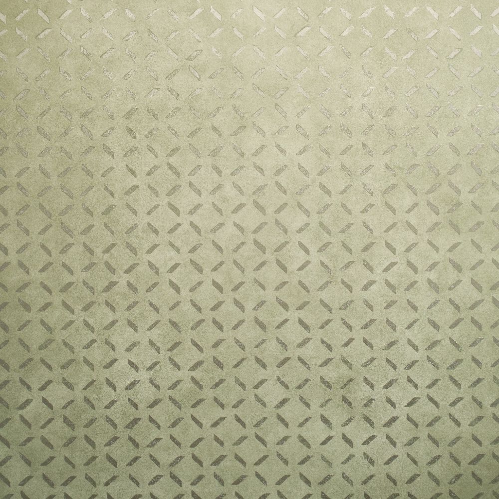 Galerie GH30047-23 Soho / Metal Drain Grid Wallpaper in Sage Green