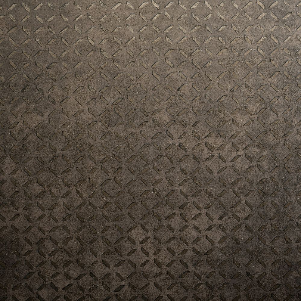 Galerie GH30050-23 Soho / Metal Drain Grid Wallpaper in Dark Brown