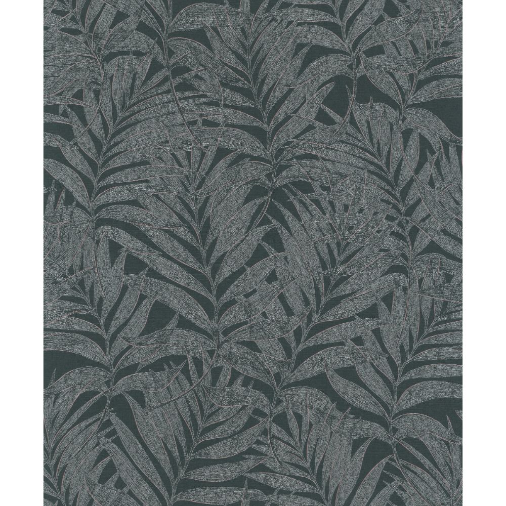 Galerie 34008 Botanical Wallpaper in black, silver, pink