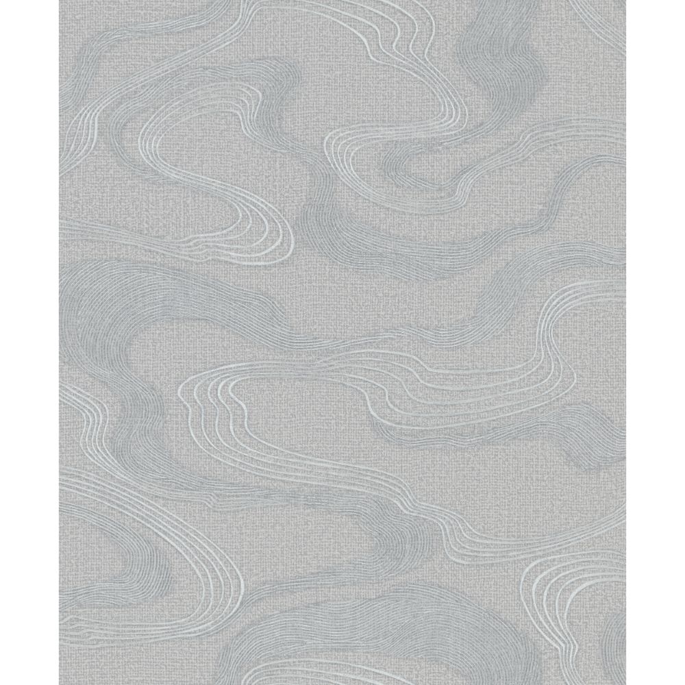 Galerie 34536 Flow Wallpaper in Silver Grey