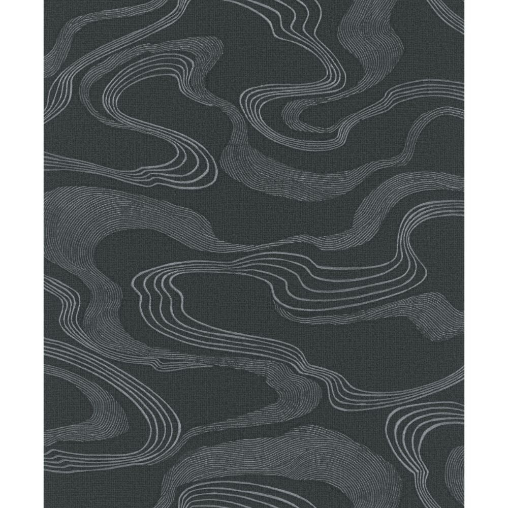 Galerie 34537 Flow Wallpaper in Black