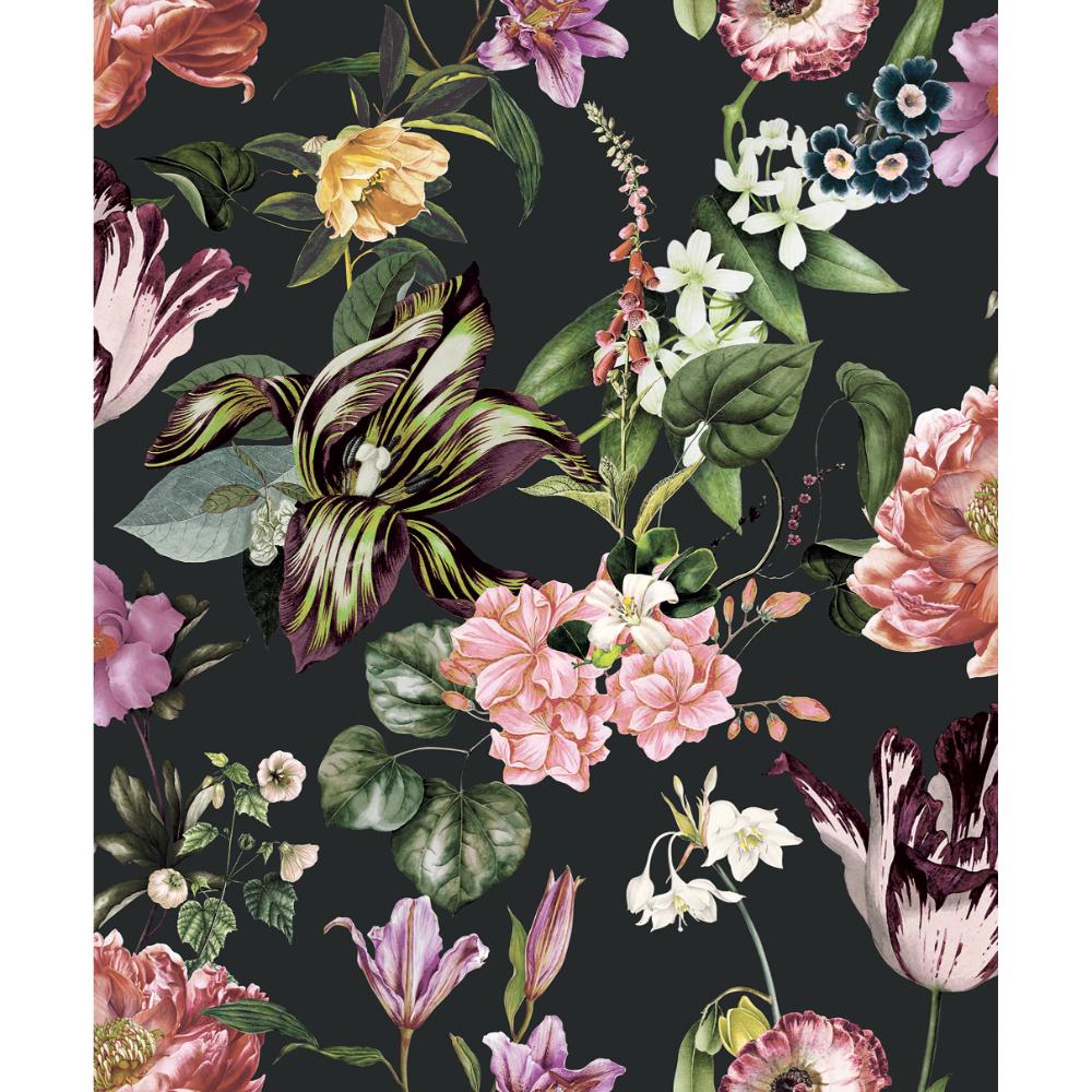 Galerie 47460 Floral Rhapsody Wallpaper in Black