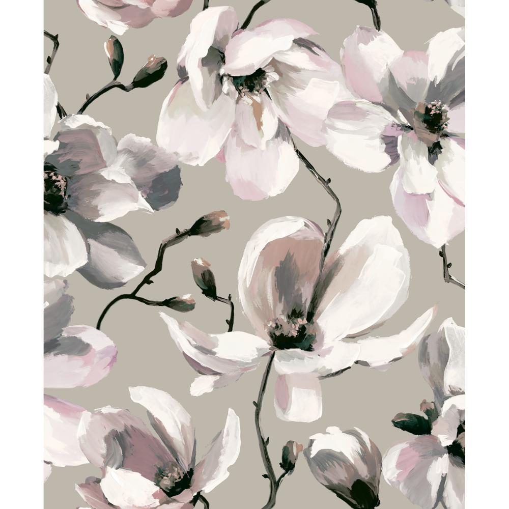 Galerie 47466 Cherry Blossom Wallpaper in Silver Grey