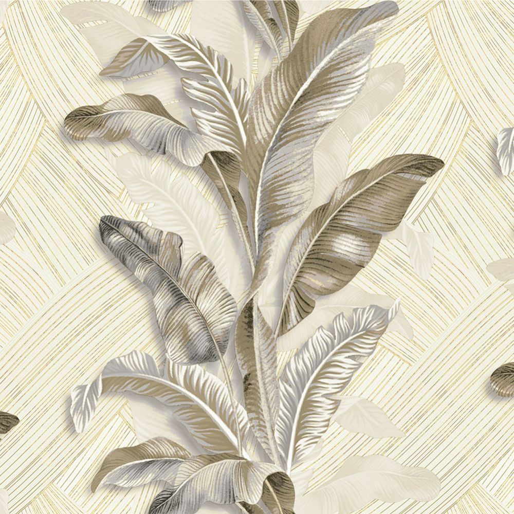 Galerie 49301 Palma Wallpaper in Cream, Beige, Grey