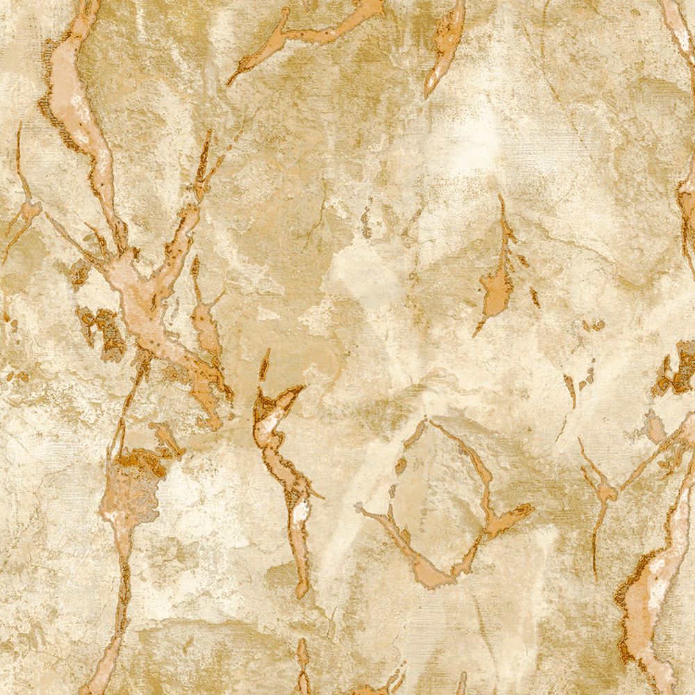 Galerie 49352 Marmo Wallpaper in Gold, Orange
