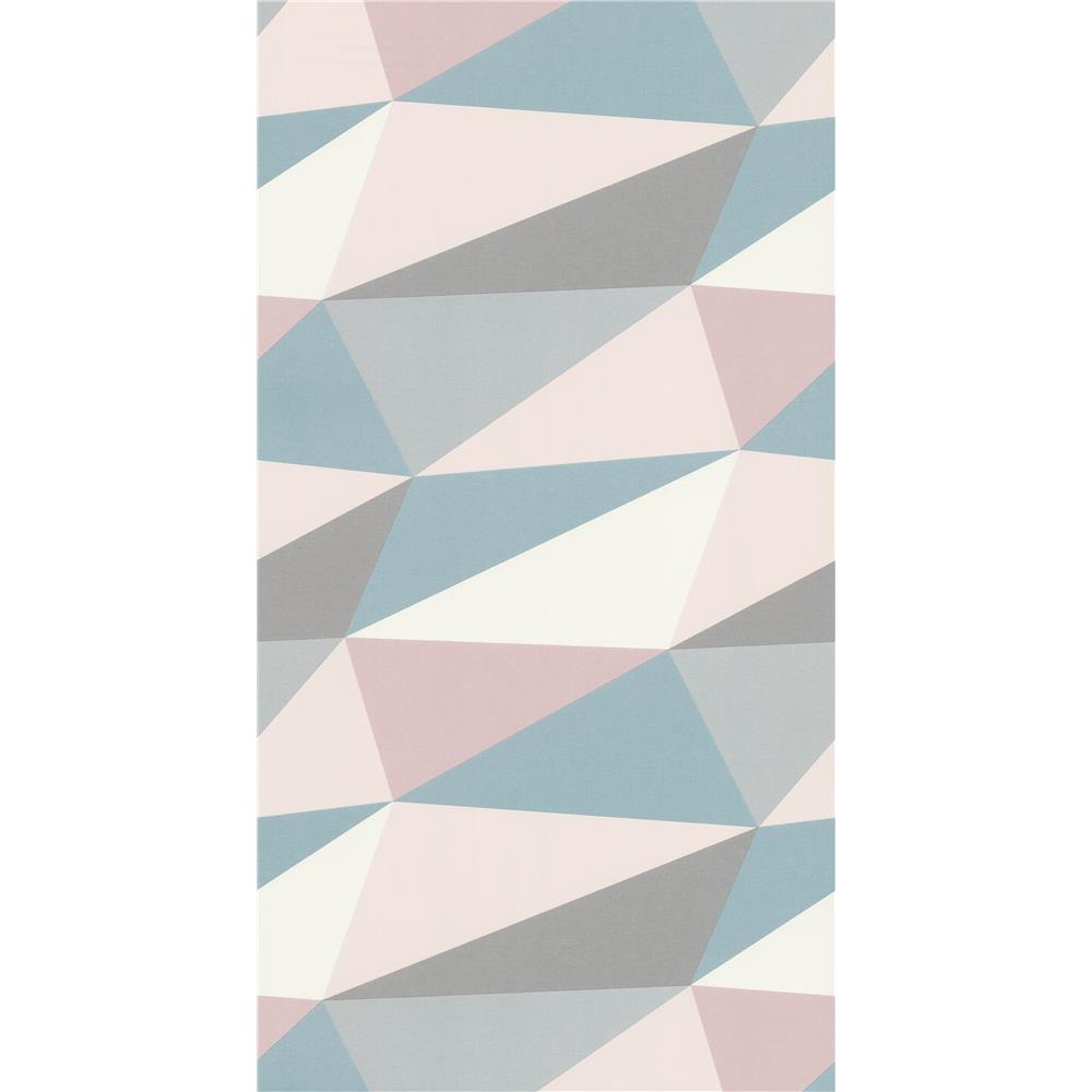 Galerie 51183603 Skandinavia Pink Blue Triangle Geometric Wallpaper