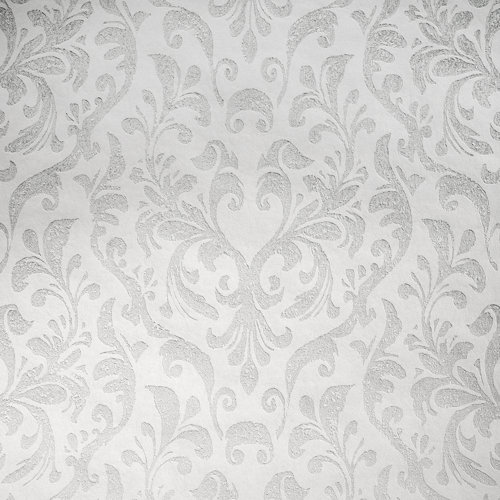 Galerie GH64857-23 Notting Hill / Loft Damask Wallpaper in Pearl White
