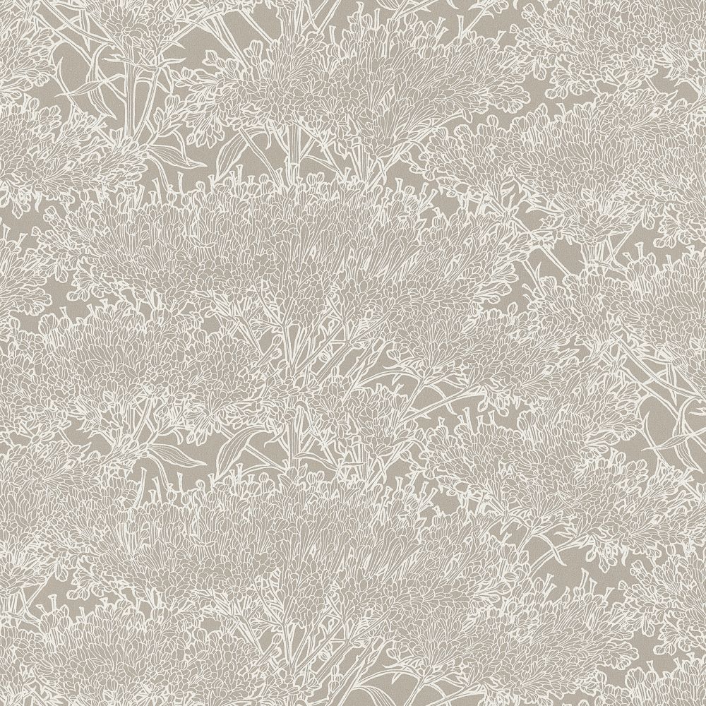 Galerie AC60014 Absolutely Chic Cherry Blossom Motif Wallpaper in Beige/Grey/Metallic