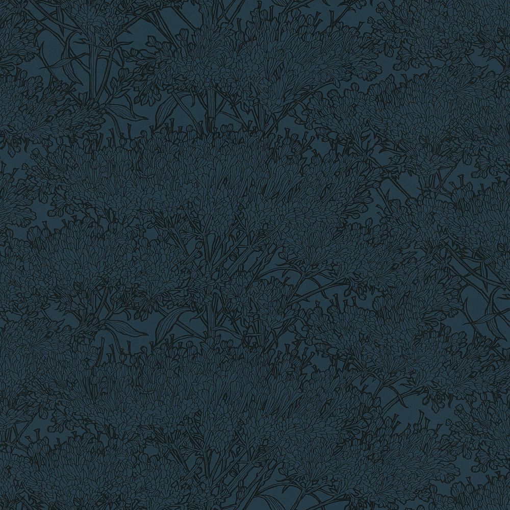 Galerie AC60016 Absolutely Chic Cherry Blossom Motif Wallpaper in Blue/Black