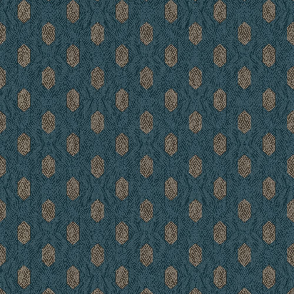 Galerie AC60021 Absolutely Chic Art Deco Style Geometric Motif Wallpaper in Beige/Blue/Brown