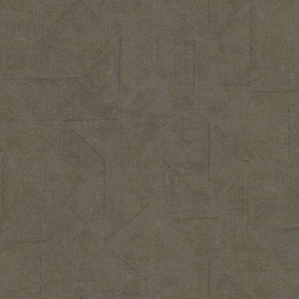 Galerie AC60032 Absolutely Chic Distressed Geometric Motif Wallpaper in Brown/Grey/Metallic