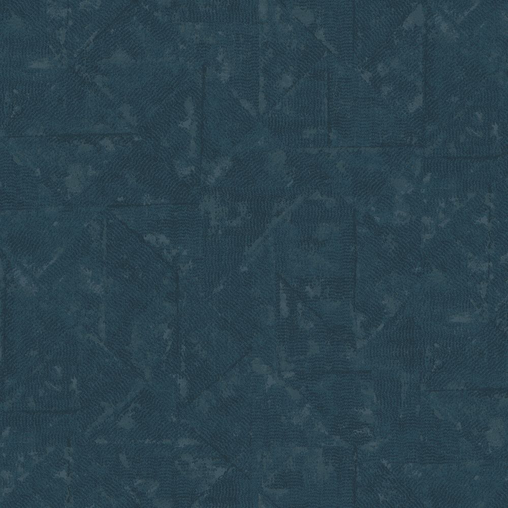Galerie AC60034 Absolutely Chic Distressed Geometric Motif Wallpaper in Blue/Grey/Metallic