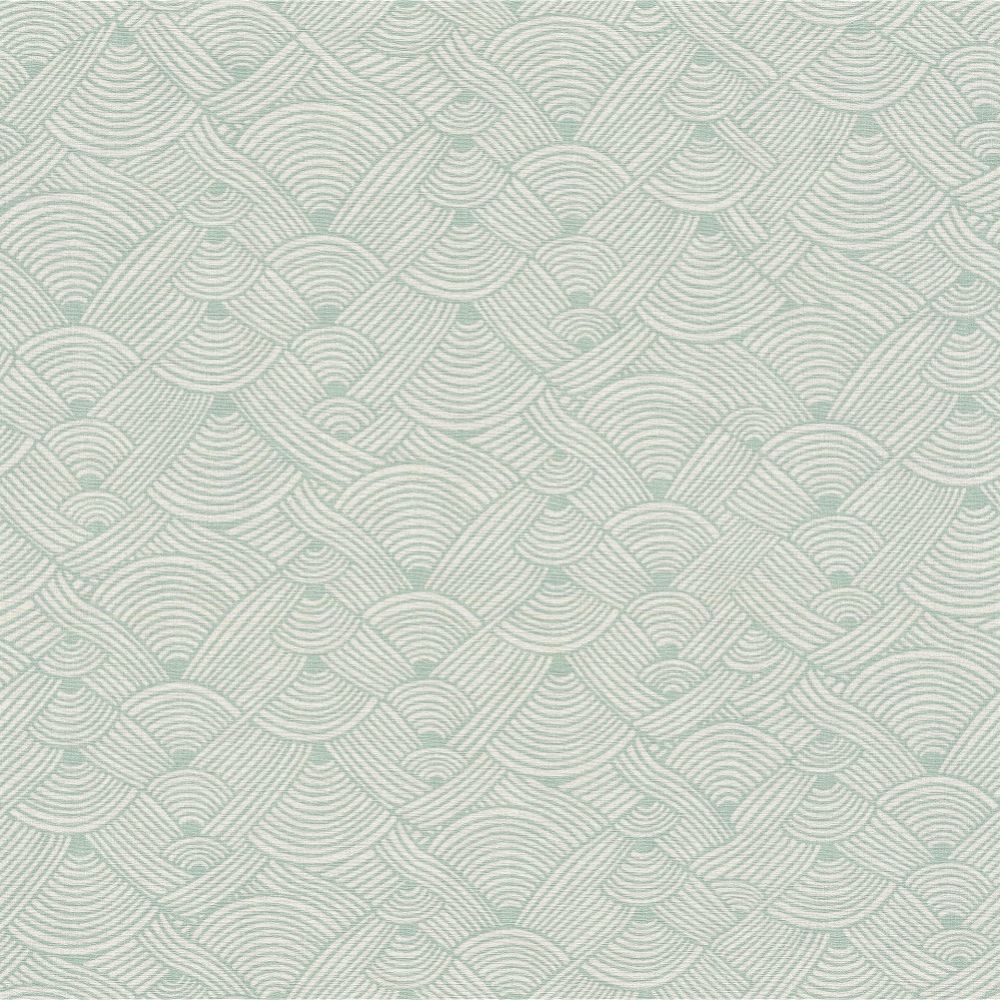  Galerie FS72002 Geo Swirl Motif Wallpaper in Green/White