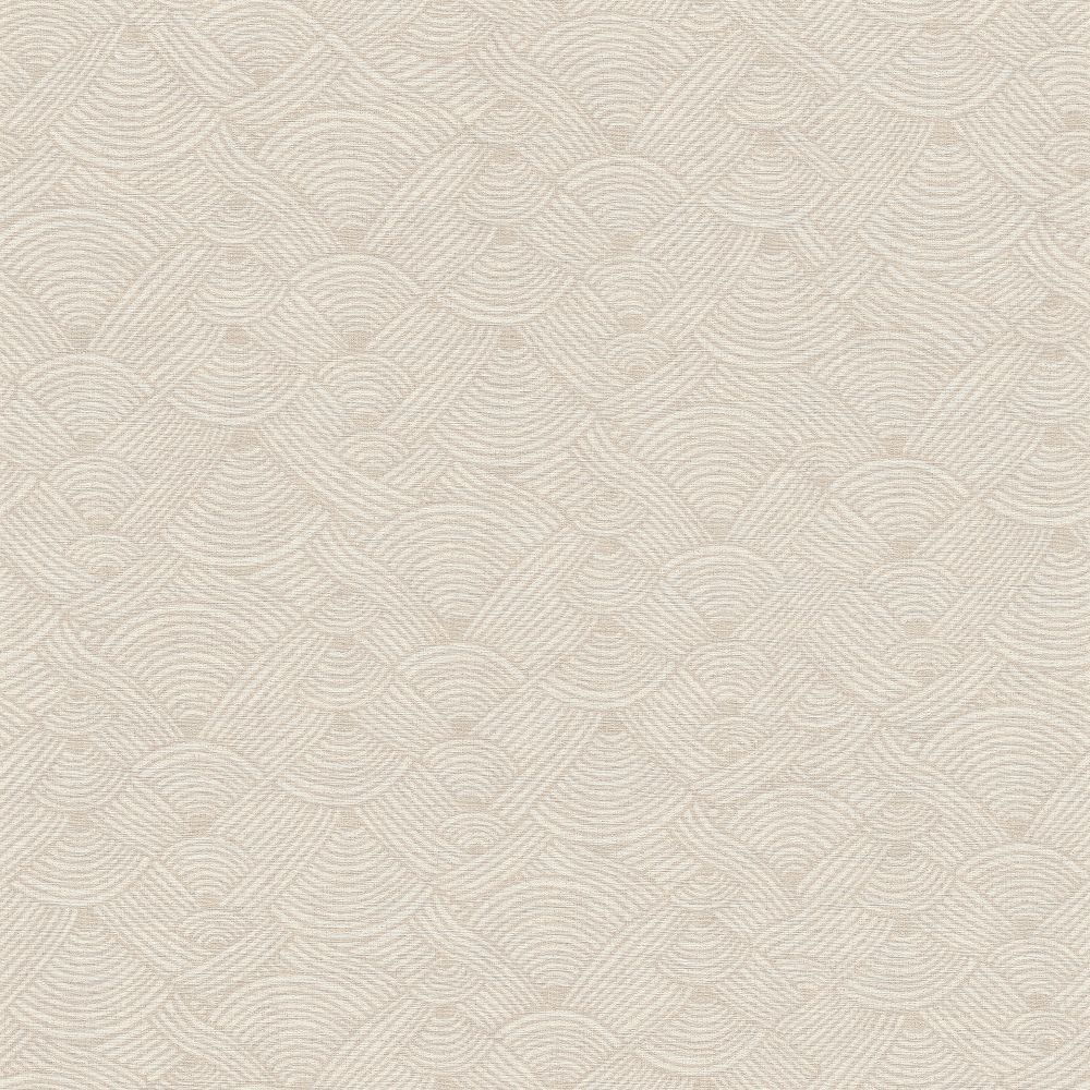  Galerie FS72003 Geo Swirl Motif Wallpaper in Beige/White