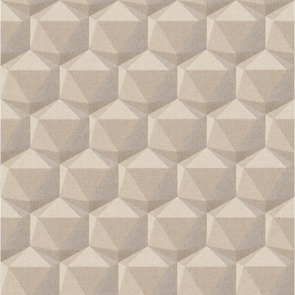  Galerie FS72022 Geometric Motif Wallpaper in Beige/Cream/Grey