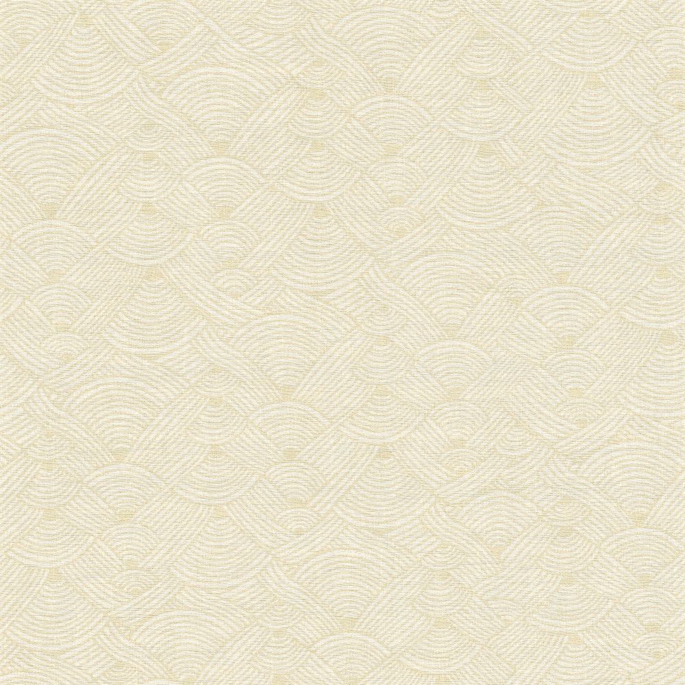  Galerie FS72025 Geo Swirl Motif Wallpaper in Cream/White