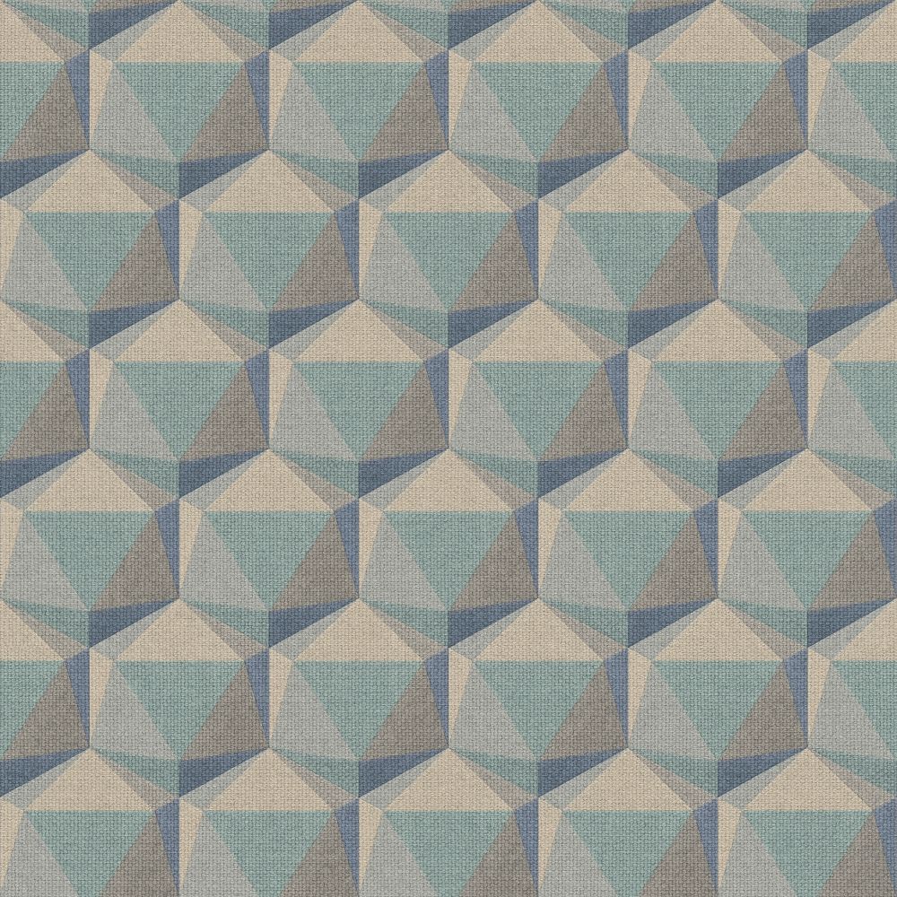  Galerie FS72042 Geometric Motif Wallpaper in Beige/Blue/Green