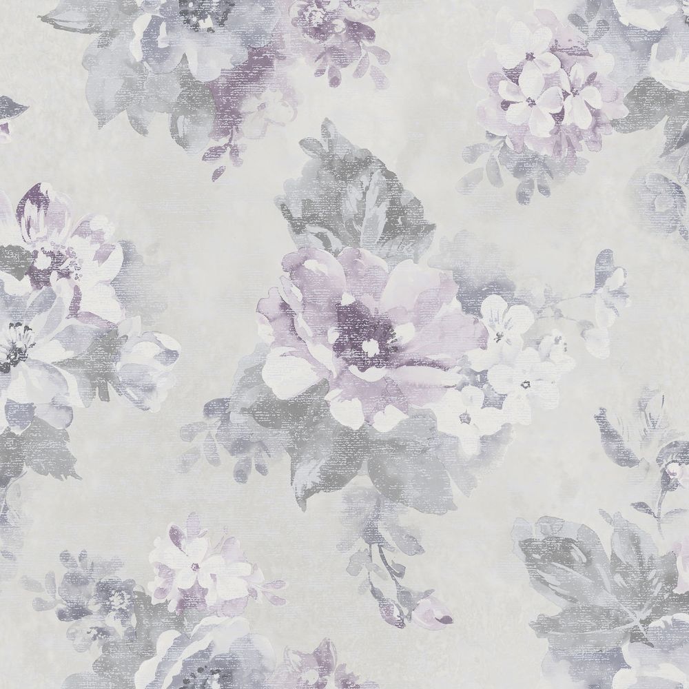 Galerie G34105 Vintage Bloom Wallpaper in Purple/Lilac