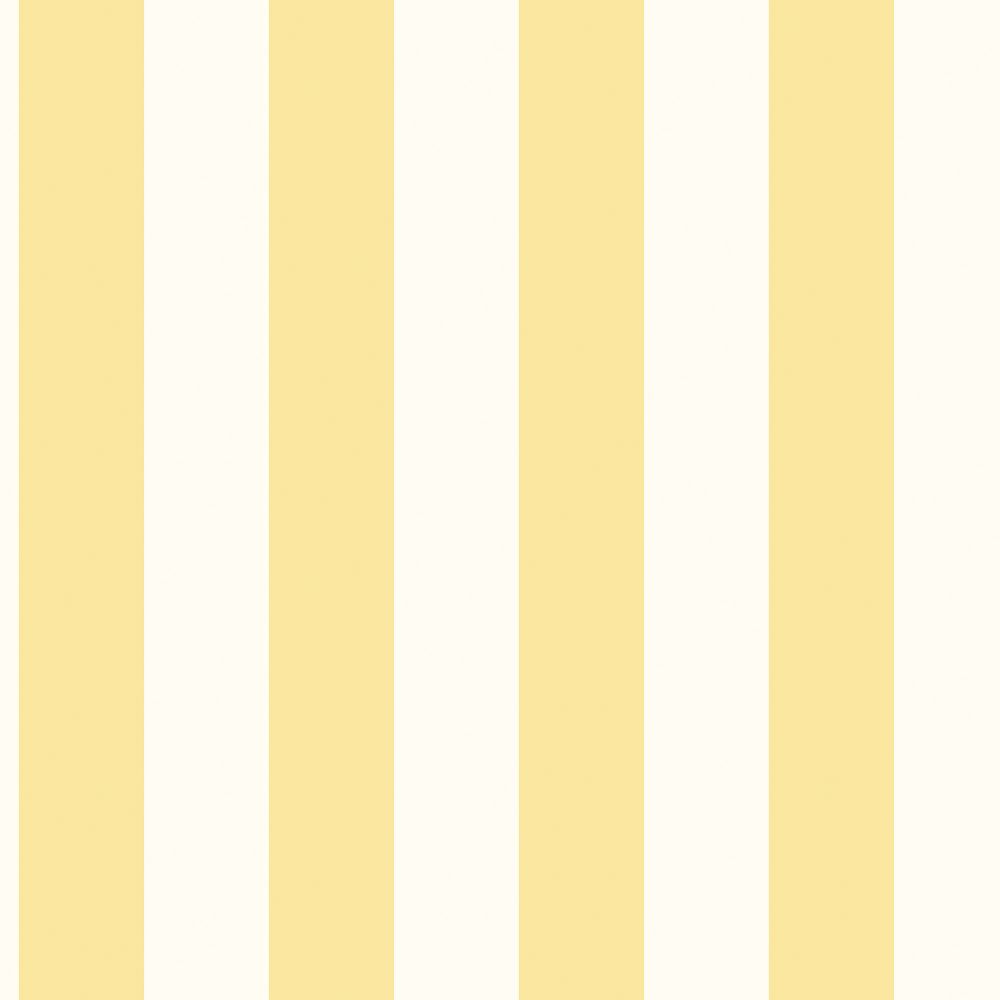 Galerie G45400 Awning Stripe Wallpaper in Yellow White
