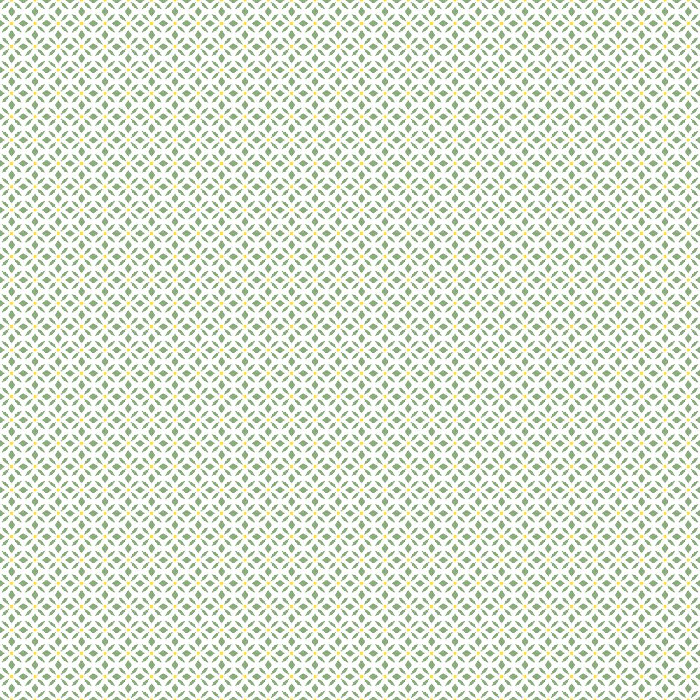 Galerie G45434 Leaf Dot Spot Wallpaper in Green Yellow