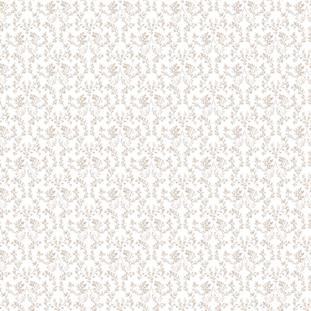 Galerie G56682 Ogee Floral Wallpaper in Taupes