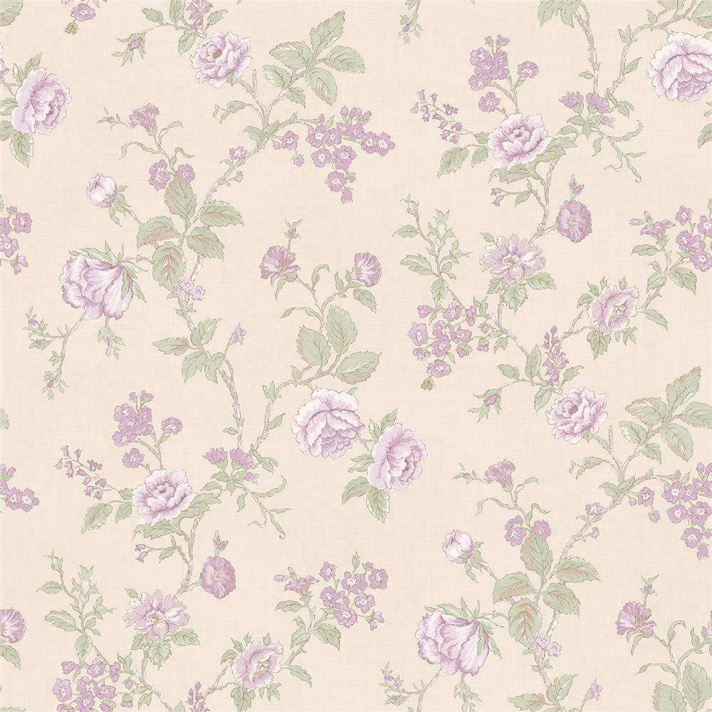 Galerie G67297 Jardin Chic Purple/Lilac Wallpaper