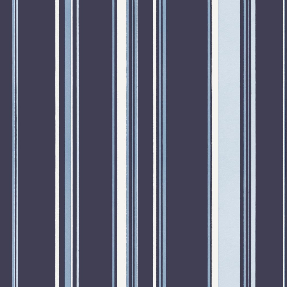 Galerie G68056 Casual Stripe Wallpaper in Navy, Blues