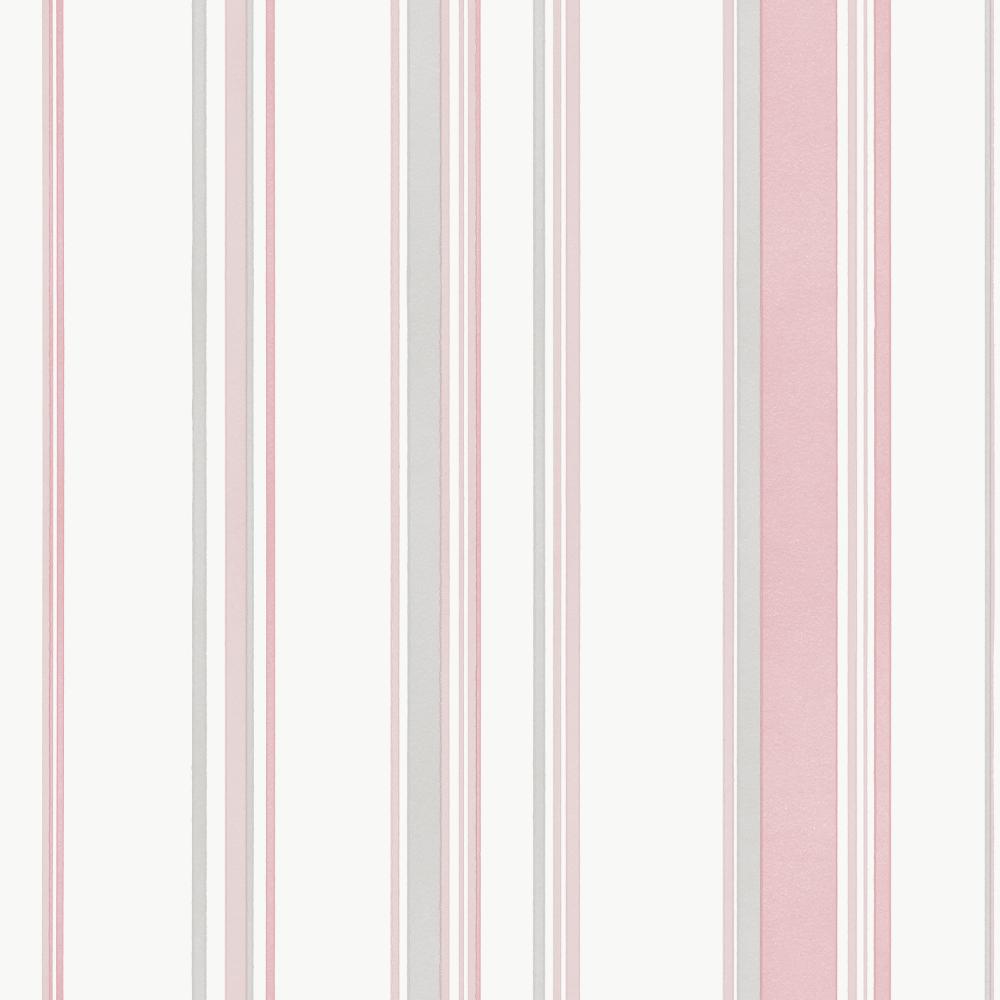 Galerie G68057 Casual Stripe Wallpaper in Pink, Grey