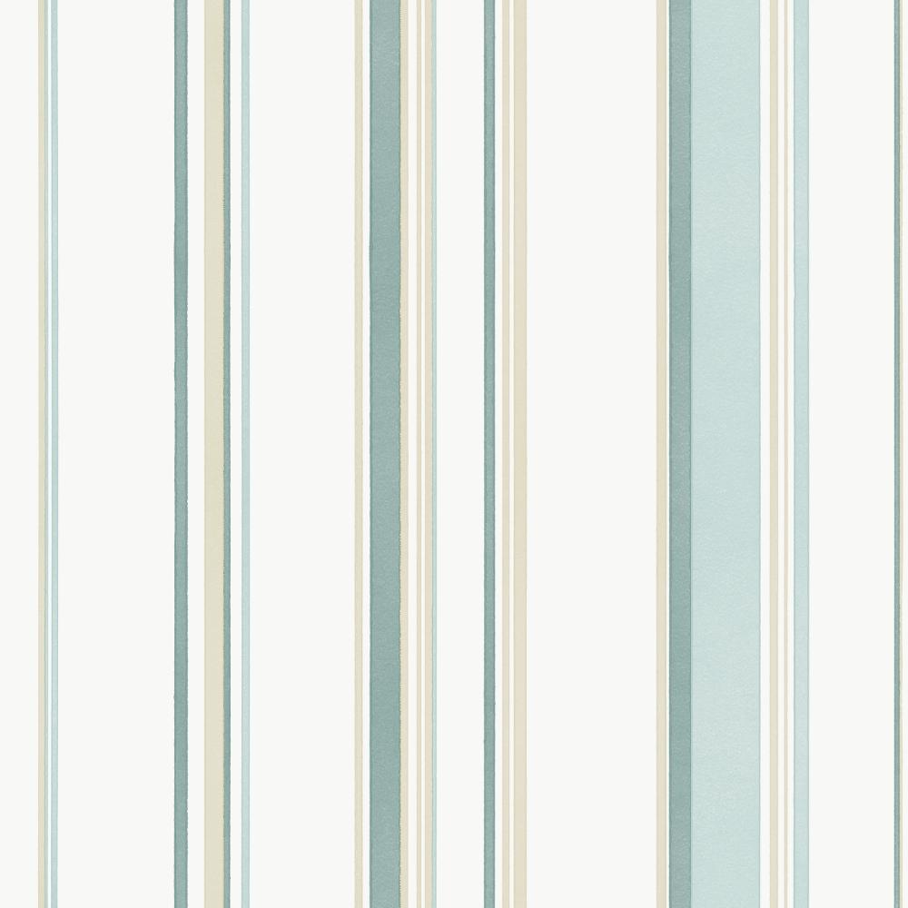 Galerie G68058 Casual Stripe Wallpaper in Teal, Beige