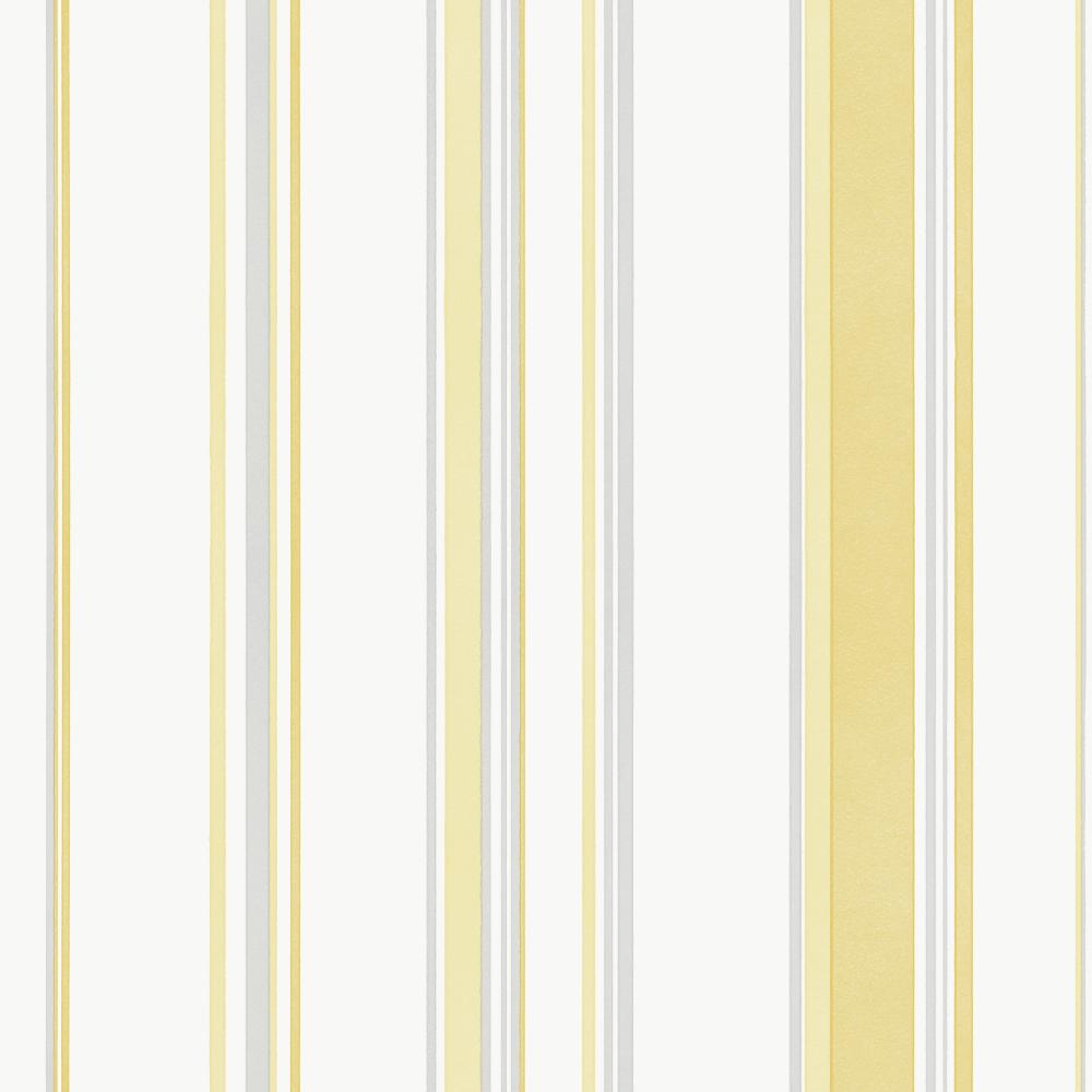 Galerie G68059 Casual Stripe Wallpaper in Yellow, Greys