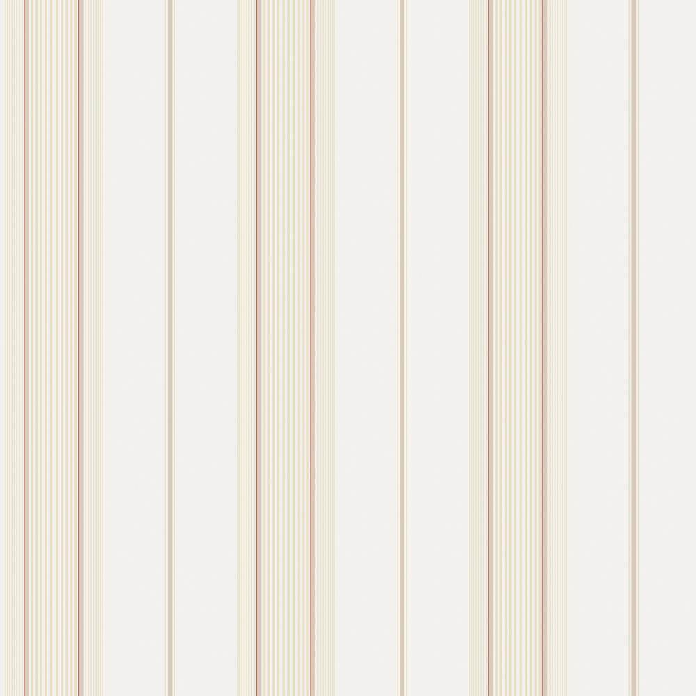 Galerie G68072 Slim Stripe Wallpaper in Cream, Beige, Red