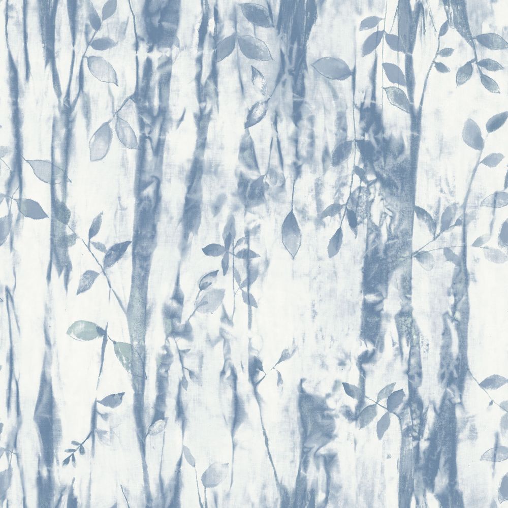 Galerie G78232 BATIK LEAVES Wallpaper in BLUE