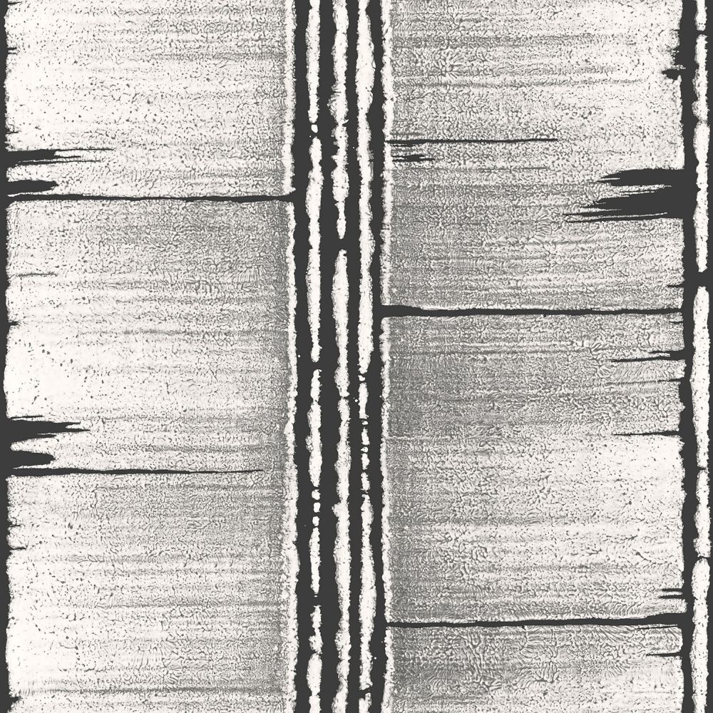 Galerie G78283 Bark Stripe Wallpaper in Black, greys