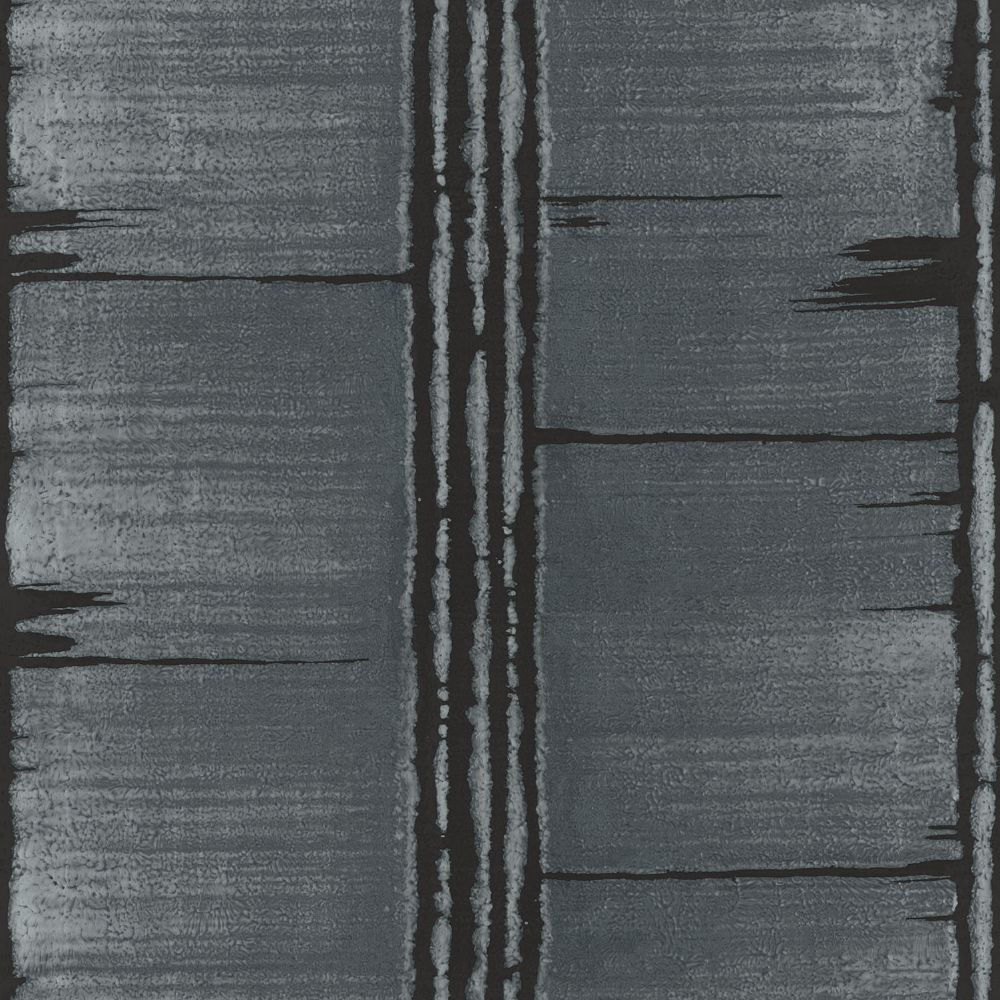 Galerie G78284 Bark Stripe Wallpaper in Dark teal, black