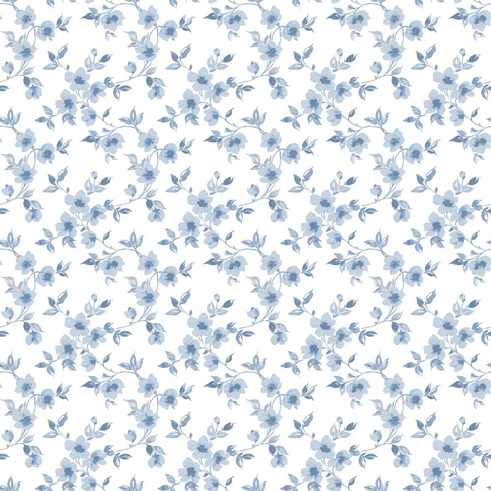 Galerie G78481 Anenome Mini Wallpaper in Blues, White